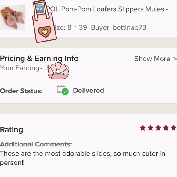 • LAST • *HP* 5🌟 POL Pom-Pom Slides Mules - Picture 5 of 5